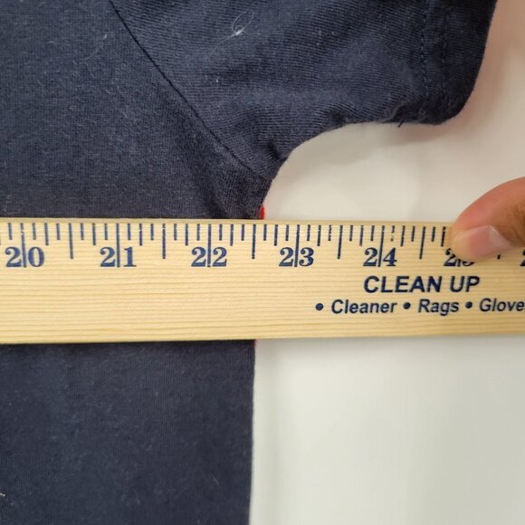 Nautica Men Blue White Color block Short Sleeve Crewneck Tee Shirt Top Size L - Picture 7 of 9